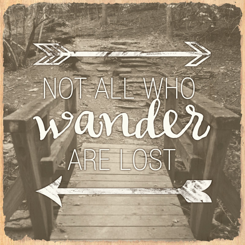 Not All Who Wander 2 - Wrapped Canvas Print, 30cm H x 30cm W x 3.8cm D
