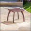 TABLE LATÉRALE HONOLULU BRUN, ÉCURIER ET DURABLE POUR USAGE EXTÉRIEUR, AVEC CADRE EN FONTE À POUDRE