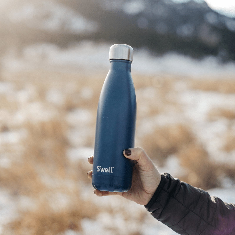 S'well Stainless Steel Water Bottle - 17 Fl Oz - Triple-Layered Vacuum-Insulated Containers, Azurite, 17.oz