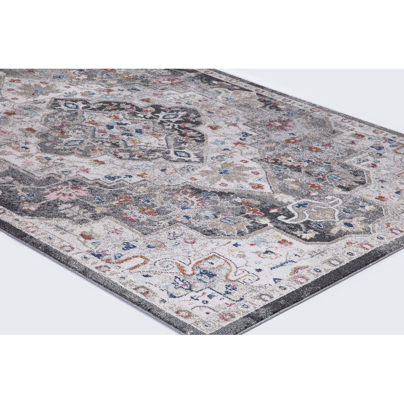 Vidari Montréal gris marocain usé / gris décoloré, Rectangle 6 pi 7 po x 9 pi 3 po