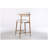 Counter Height Bar Stools Set of 2, Upholstered Modern Barstools with Metal Legs for Kitchen Island Dining Room, Beige Linen Kitchen Counter Stools