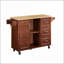 Porte-épices / porte-épices portatif 54 pouces avec abattant, 3 tiroirs Kitchen Kitchen | Brun | Panneau de particules