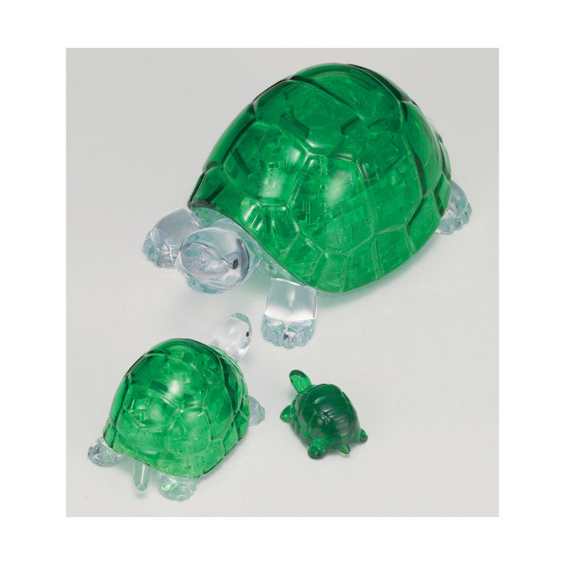 Crystal Clear 3D Turtles Puzzle for 3 Players