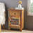 Handcrafted Side Table With Drawer And Cabinet