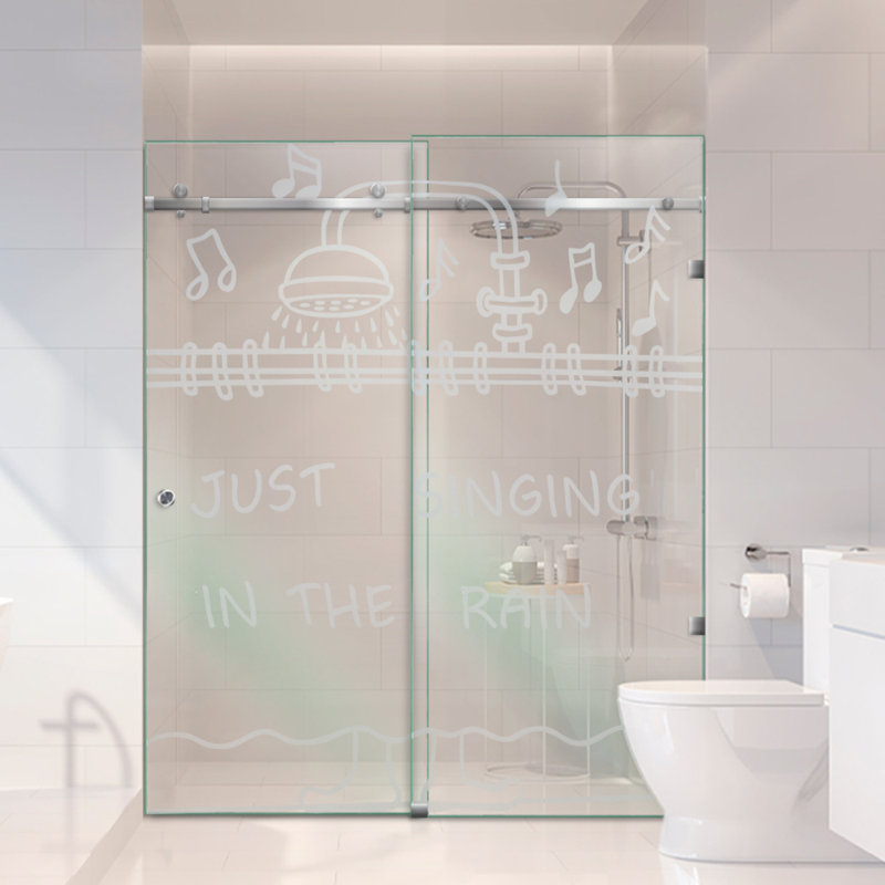 Portes de douche en verre coulissantes sans cadre H 60 po x H 80 po, Oui, Non privé
