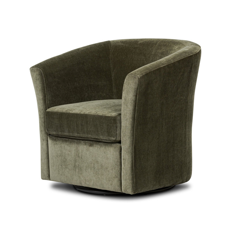 Jett Swivel Chair-Monument Grey, Moss