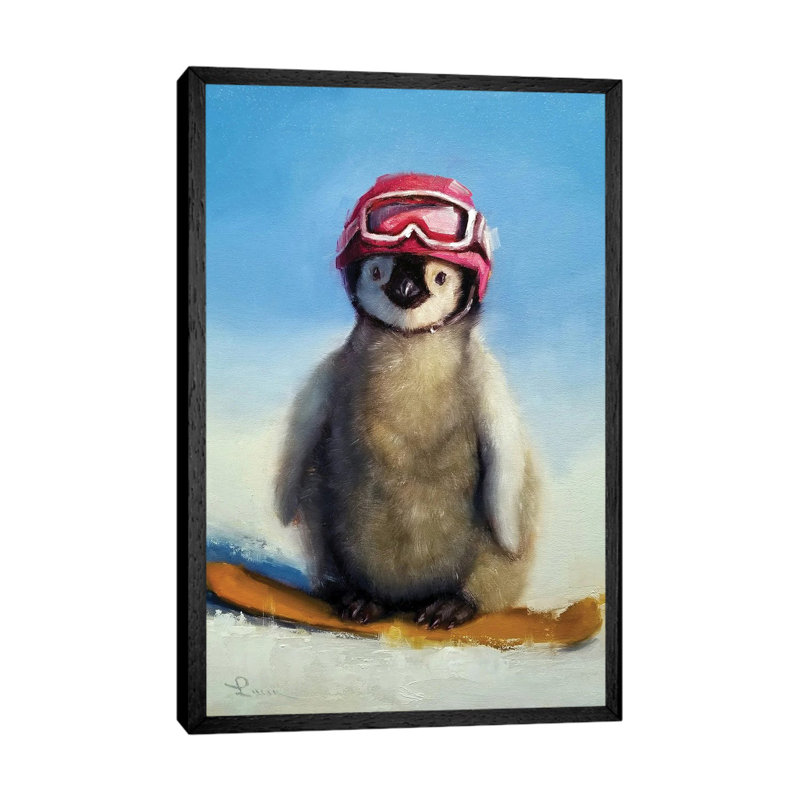 Snowboard Chic 1 Piece Painting on Canvas, 66.04cm H x 45.72cm W x 3.81cm D, Black Framed