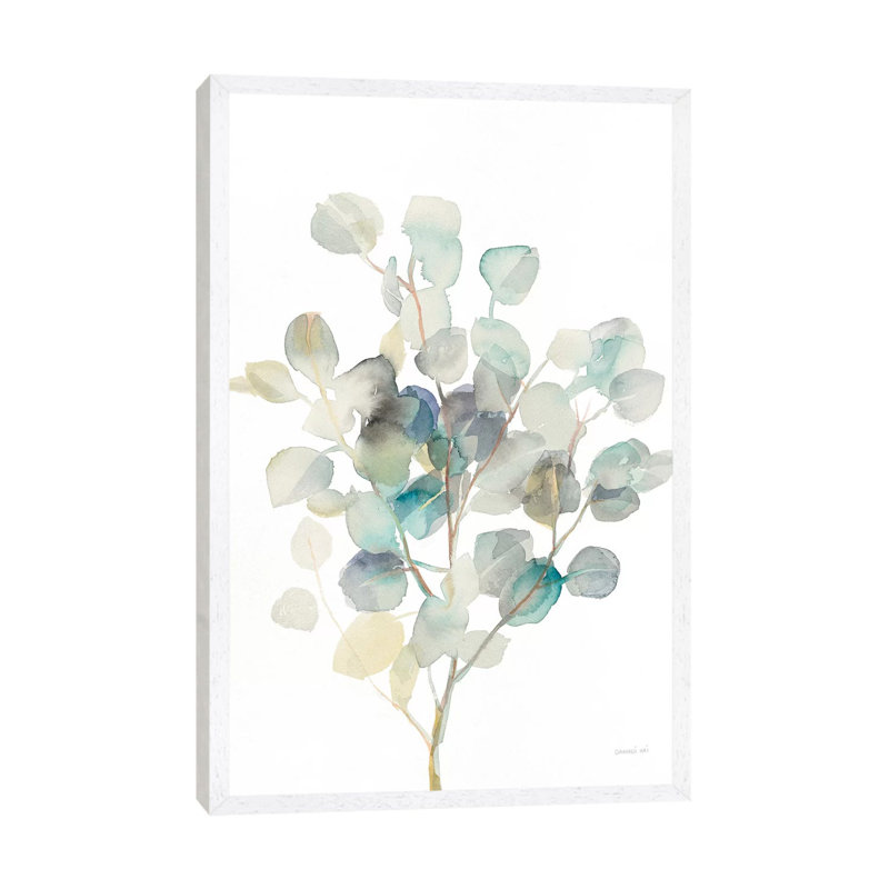 Eucalyptus III White by Danhui Nai - Print on Canvas, 101.6 cm H x 66.04 cm W, White Framed