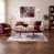 Bourgogne/gris/beige