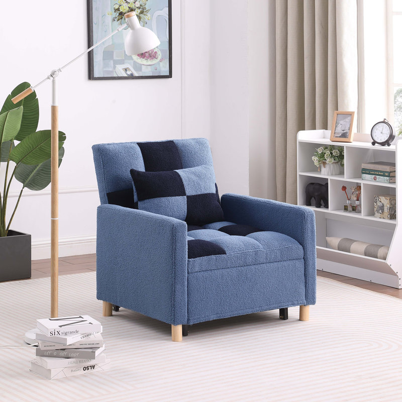 Canapé-lit convertible, fauteuil réglable et coussin pour le salon