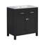 Meuble-lavabo moderne de 30 po avec lavabo en céramique, meuble-lavabo simple moderne avec 2 portes et une tablette-265244092