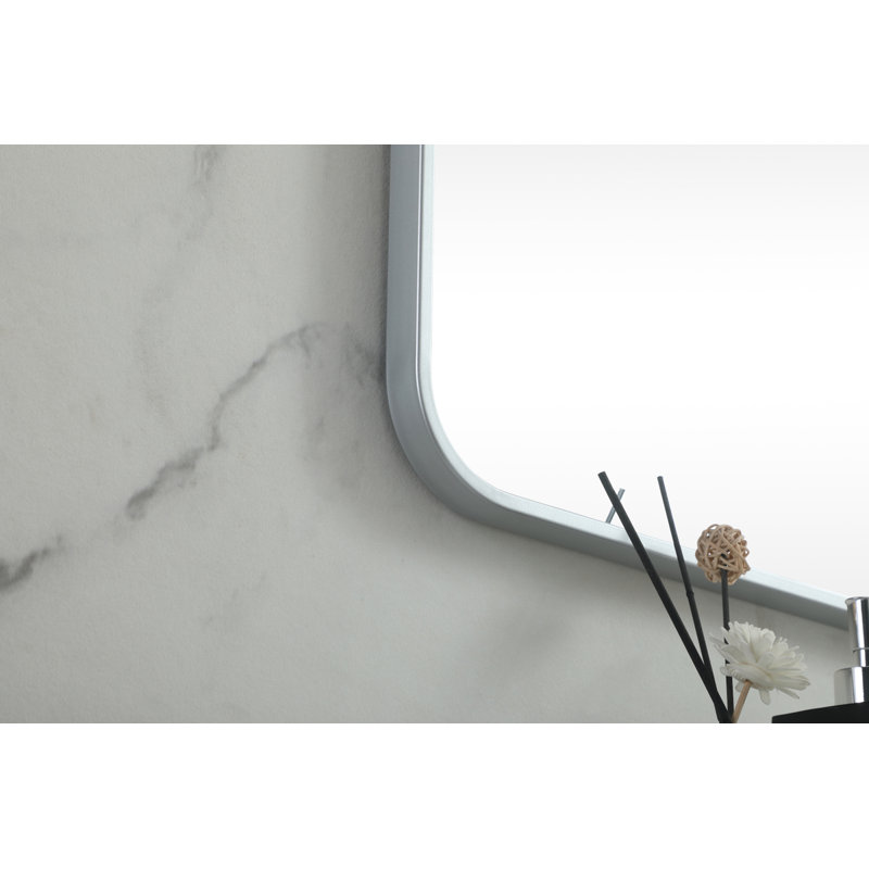 Miroir mural Marengo, Argent, 42 po x 42 po 