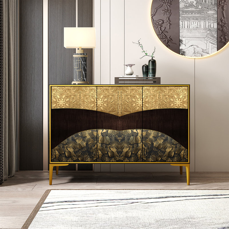 Armoire d'entrée légère et luxueuse, 35.43 cm H x 47.24 cm W x 15.74 cm D