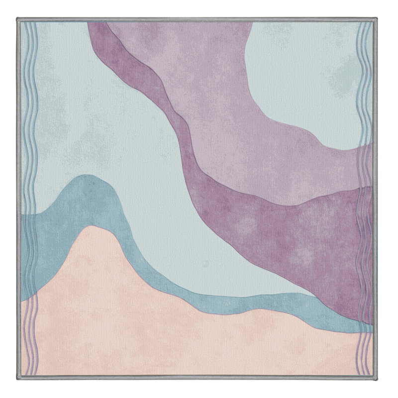 Aqua Whisper Rug, Square 5'