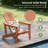 4PCS Solid Wood Garden Chair w/ High Backrest Wide Armrests & Contoured Seat