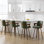 Tabouret de bar et de comptoir pivotant 26 po avec accoudoirs