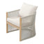 Chaise longue carrée en aluminium avec coussins Carolene-970663521