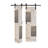 S Shape Solid Wood Bi-Fold Door With Hardware Track-Assembly Needed-103532221-104191410