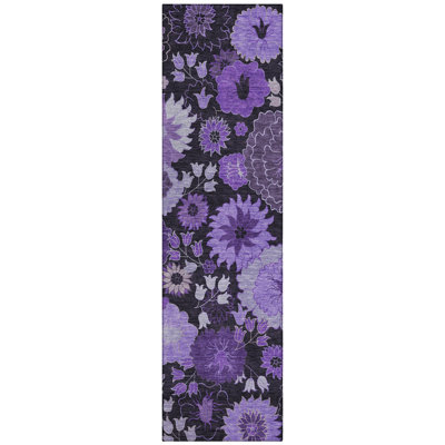 Machine Washable Indoor/Outdoor Efimenko ACN2295 Floral Rug