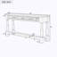 Console Console de 63 po de long avec tiroirs et tablette pour le vestibule-1035315803