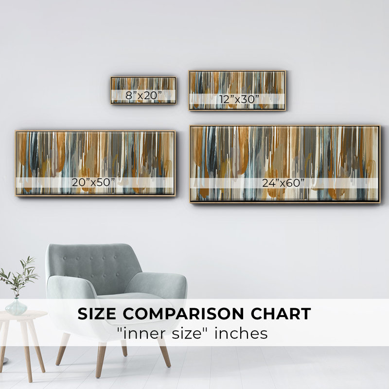Optical Illusion- Framed Canvas, 20" H x 50" W