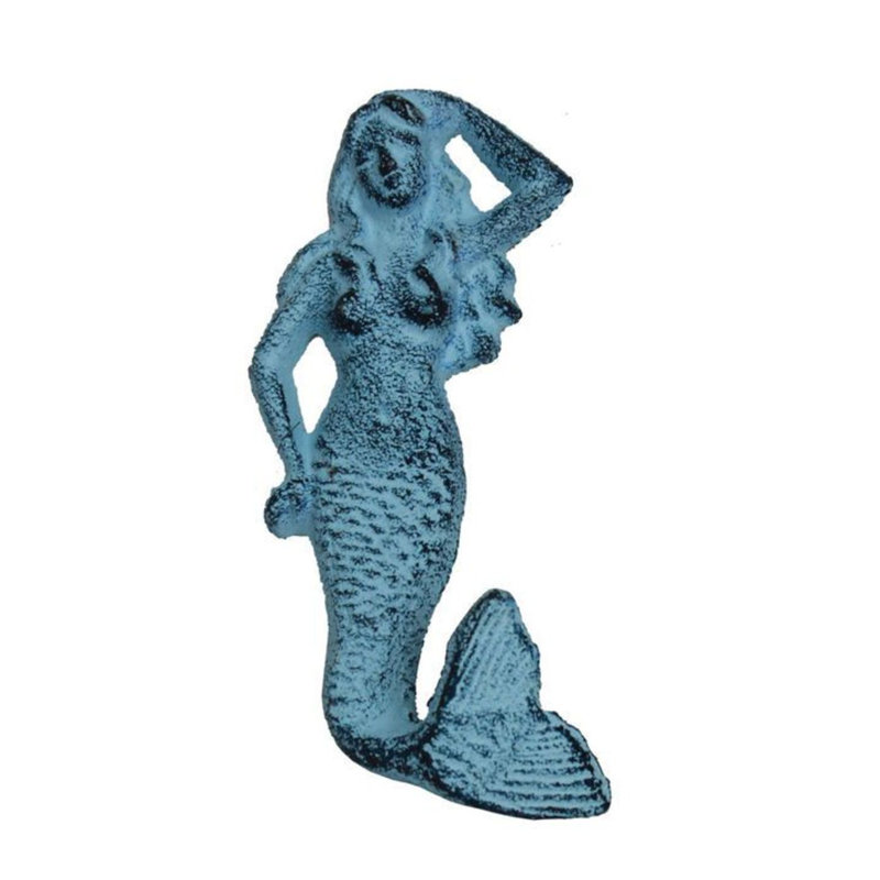 Crochet mural Burdine Mermaid, Bleu foncé rustique délavé