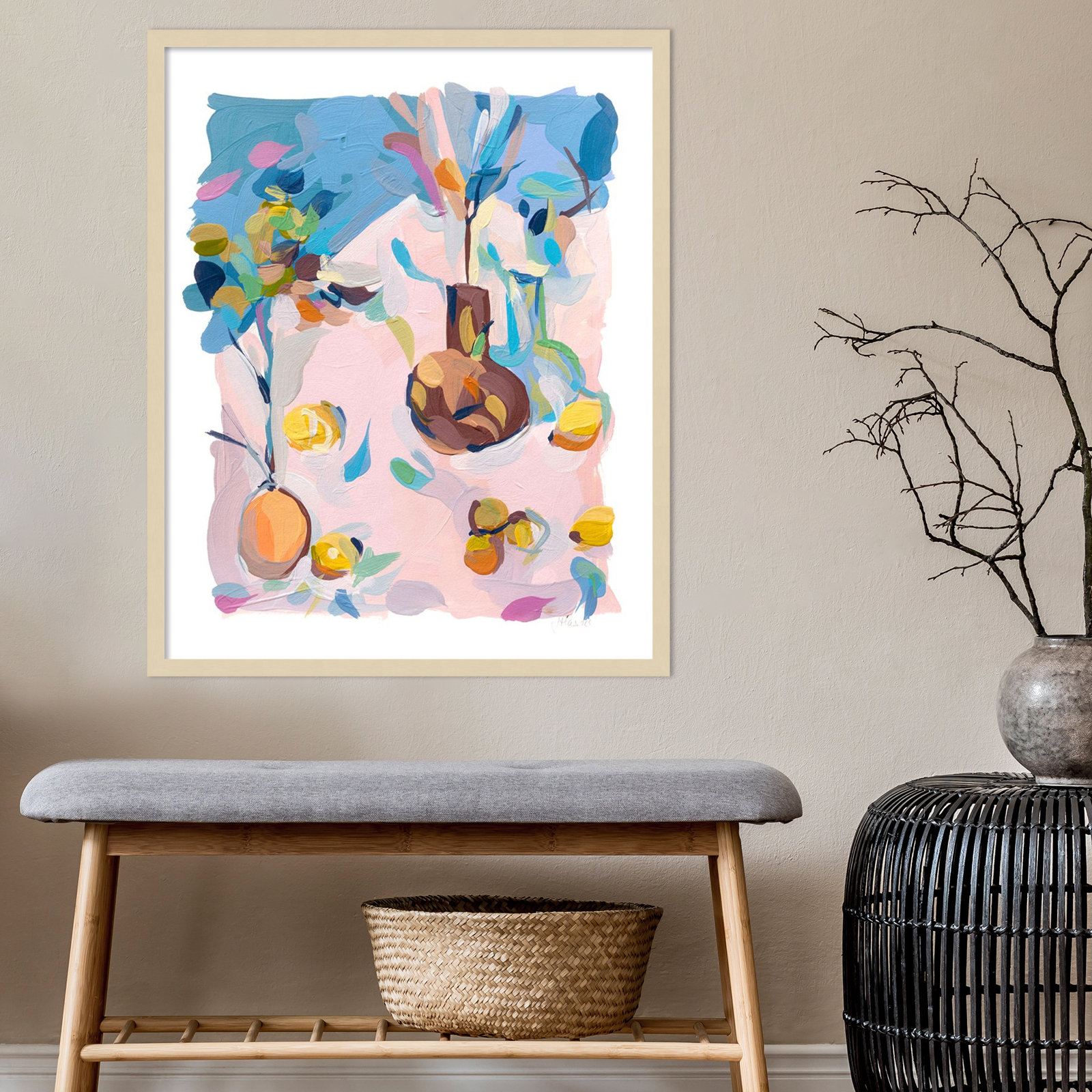 Still Life by Joanne Hastie, 11" W x 13" H, Brown