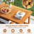  Patio Coffee Table Outdoor Acacia Slatted Coffee Table w/ Slatted Tabletop