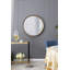 31,5 "miroir rond en bois de pin, miroir mural pour la salle de bain