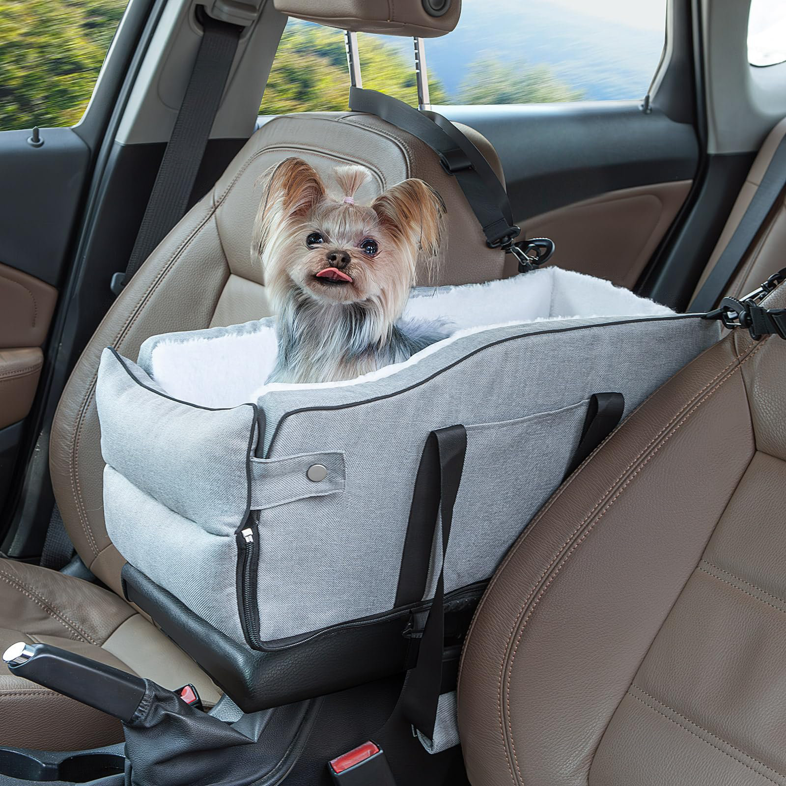 Siège auto réglable pour chien