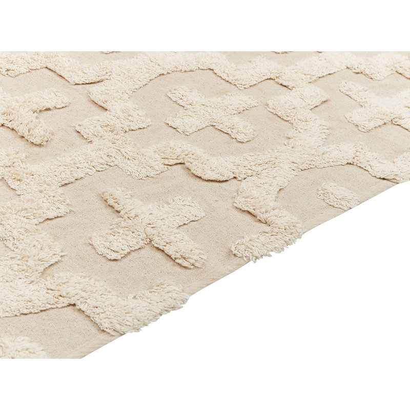 Virgile Geometric Cotton Hand Woven Area Rug, Rectangle 160 x 230cm