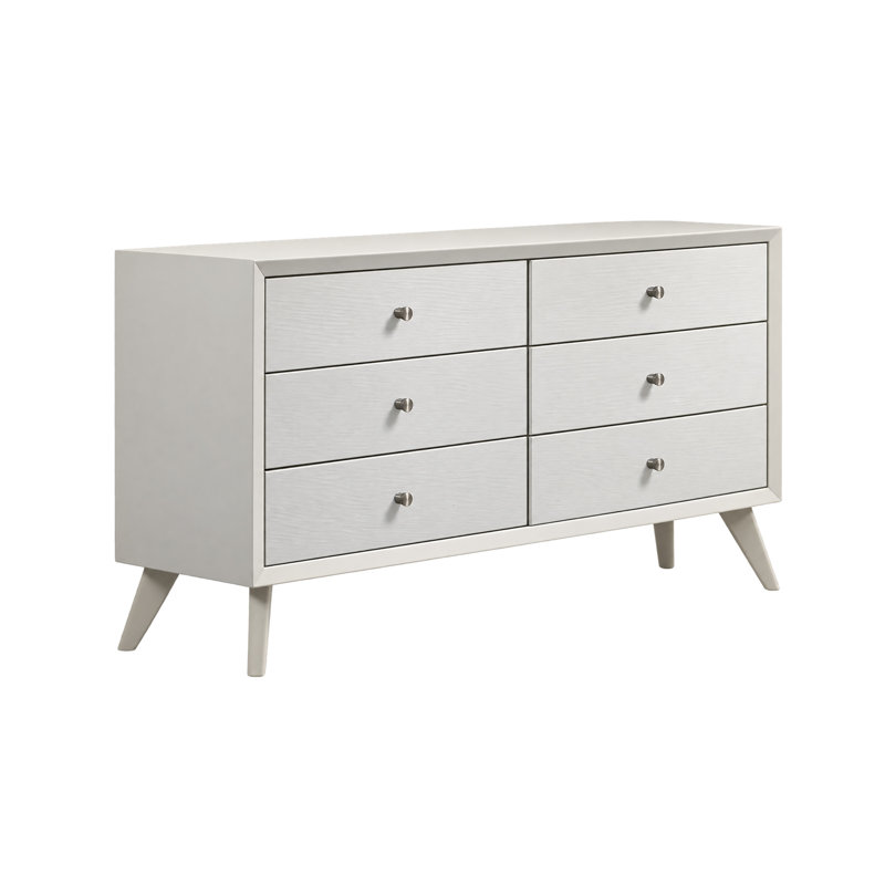 Ensemble de chambre avec très grand lit 5 pièces, blanc, 2 tables de chevet, commode et commode