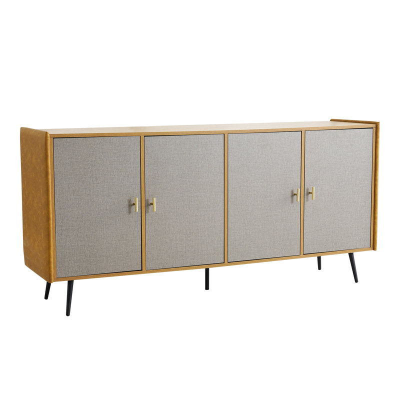 Buffet Sideboard Cabinet With Storage, Large Sideboards Credenza Coffee Bar Cabinets With Adjustable Shelves, Buffet Console Table For Kitchen/living Room/hallway