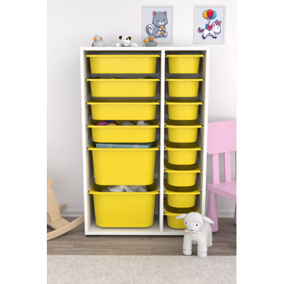 Armoire polyvalente moderne | 100% panneau de particules enduit de mélamine, épaisseur: 0,7 pouce | Comprend de nombreuses tablettes, des pieds en plastique et une conception murale | Parfait pour le bureau à domicile, le salon ou les solutions de rang