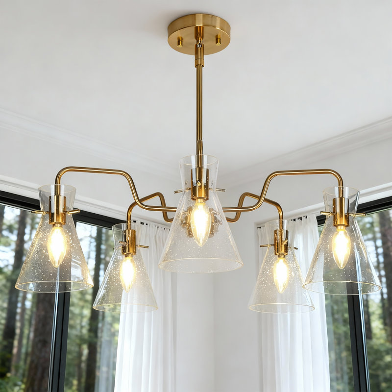 Lustre de vestibule moderne 5 lumières pour la salle à manger de cuisine
