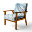 Fauteuil d'appoint rembourré 'Hanro - Blue Silver Spring II - Modern Lake House-1523914326