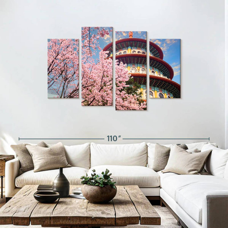 Arbre Sakura, temple Sirci Wuji, H 48 po x l 75 po