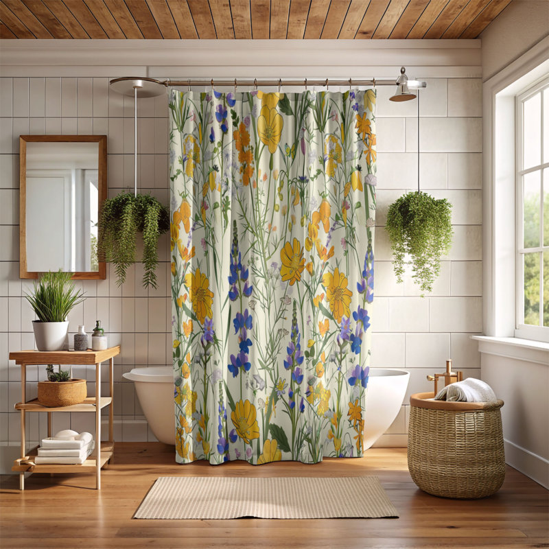 Blooming Wild - Premium Shower Curtain, 74"H x 71"W
