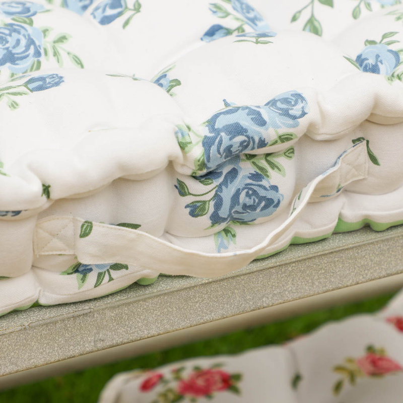 Blue Flower Bench Pad
