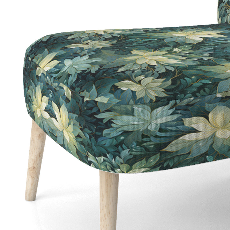 Chaise d'appoint rembourrée Ethereal Tropical Camouflage I