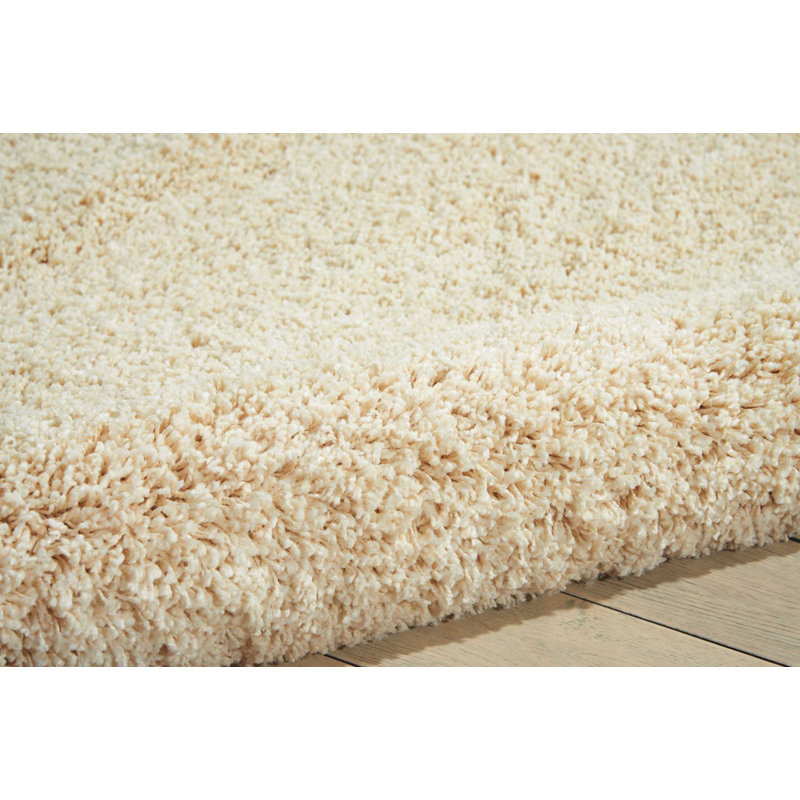 Tapis marocain beige à poils longs Sigrid, Rectangle 3 pi 11 po x 5 pi 11 po