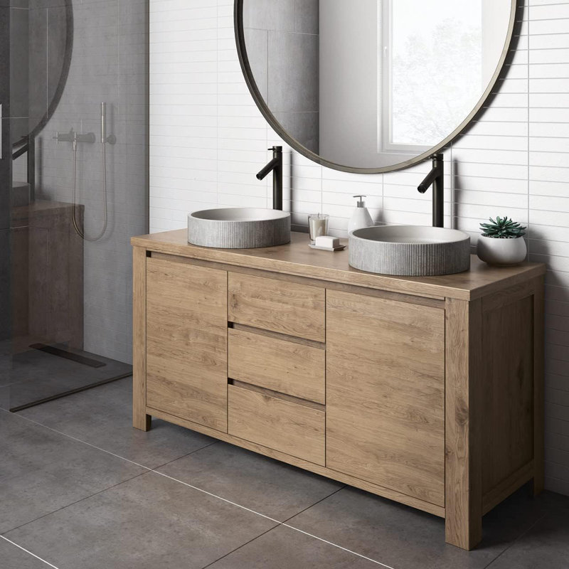 Groov 16'' L Bathroom Sink, Frost, Matte Black