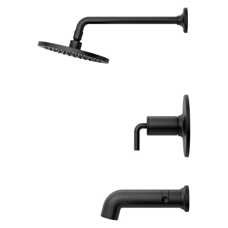 TENET Tub & Shower Faucet, Matte Black