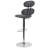 Norberg Contemporary Vinyl Adjustable Height Barstool with Ellipse Back and Chrome Base-989678889