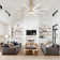 Jamii-Leigh Large Indoor/Covered Outdoor Modern Ceiling Fan with Led Lights and Remote, 6-Speed, Reversible Quiet DC Motor, Timer, 8-ABS-Blade