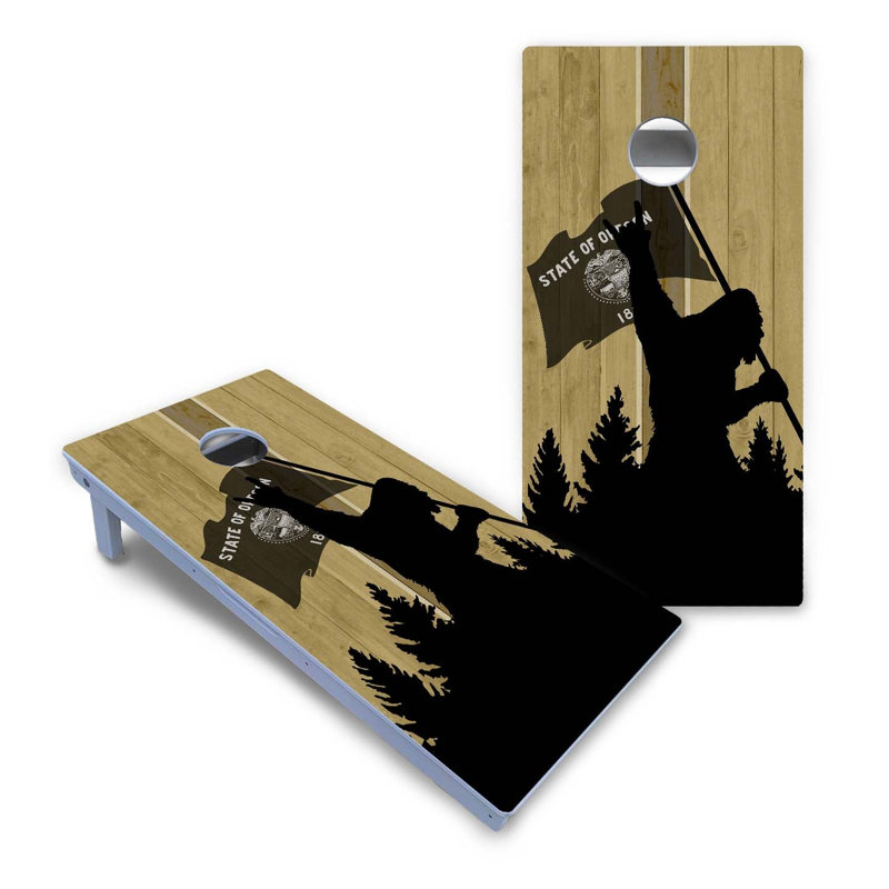 Ensemble de cornhole Sasquatch Oregon, AUCUN accessoire