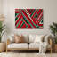 Hard Edge 6, art mural en métal rouge-1299427778