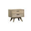 Ensemble de chambre à coucher moderne 3 pièces en bois d'acacia avec tête de lit Nollet-856623435-855054144