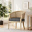 Fauteuil d'appoint en bois d'hévéa gris anthracite pour salon-648342473