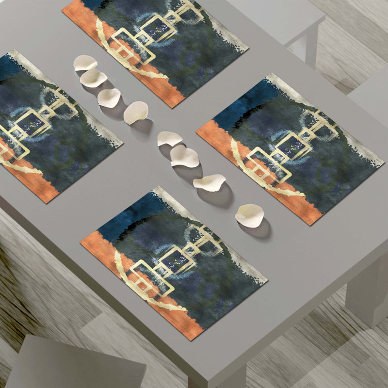 Polyester Abstract Rectangle Placemat